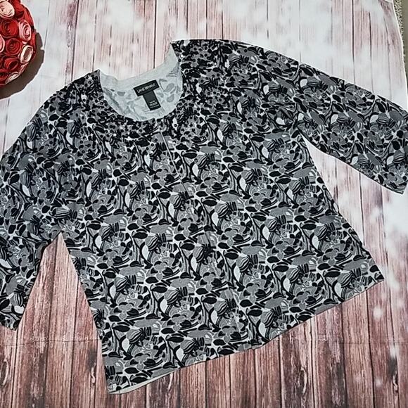 Lane Bryant Cardigan size 16 gray and black - Picture 2 of 7